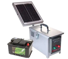 Electrificateur de cloture 12V Kit Berger 40 + solaire + batterie